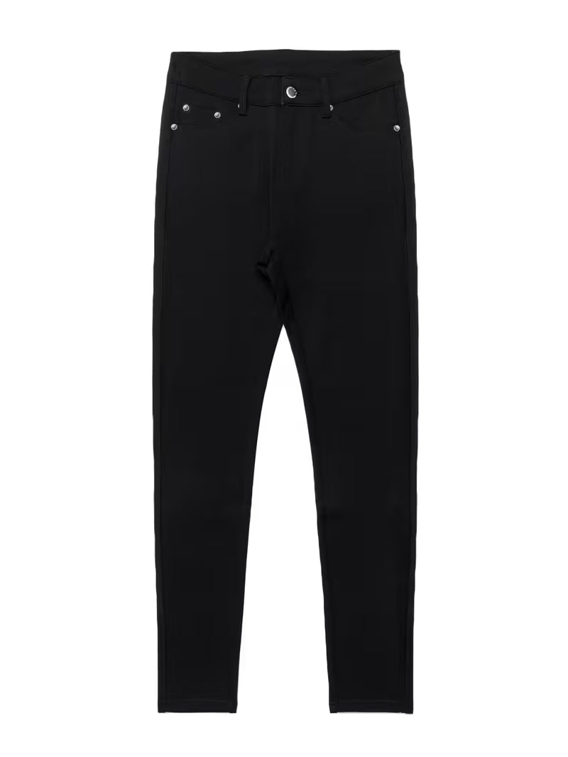 Women's Black High-Waisted Skinny Jeans