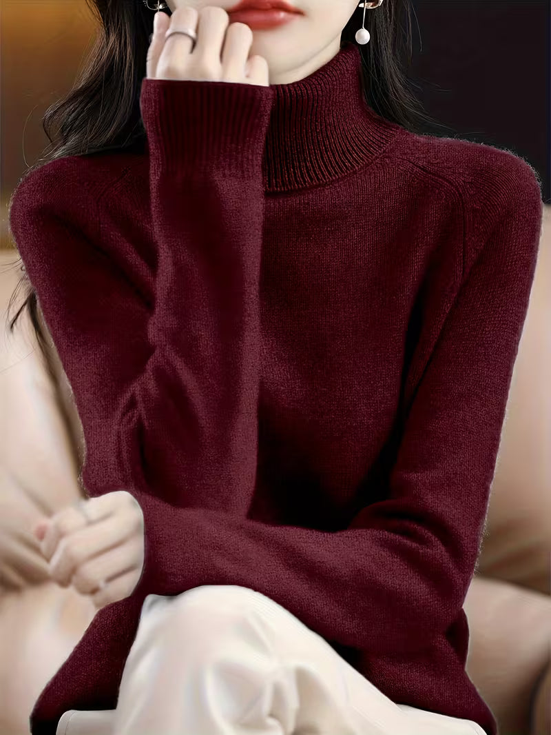Women's Warm Collared Loose-Fit Base Layer Sweater