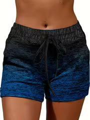Women's Gradient Print Trendy Street Shorts