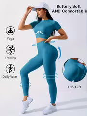 Women's 2-Piece Yoga Top & Legging Set