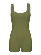 Women's Backless Halter Neck Short Jumpsuit