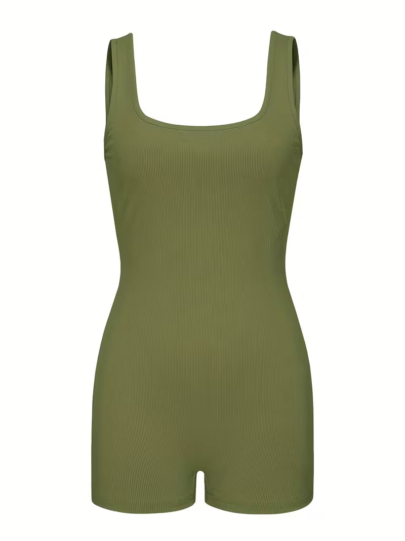 Women's Backless Halter Neck Short Jumpsuit