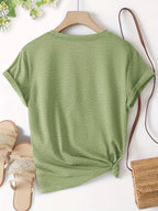 Women's Mountain Print Casual T-Shirt, Short Sleeve