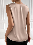 Women's Elegant Satin V-Neck Sleeveless Vest