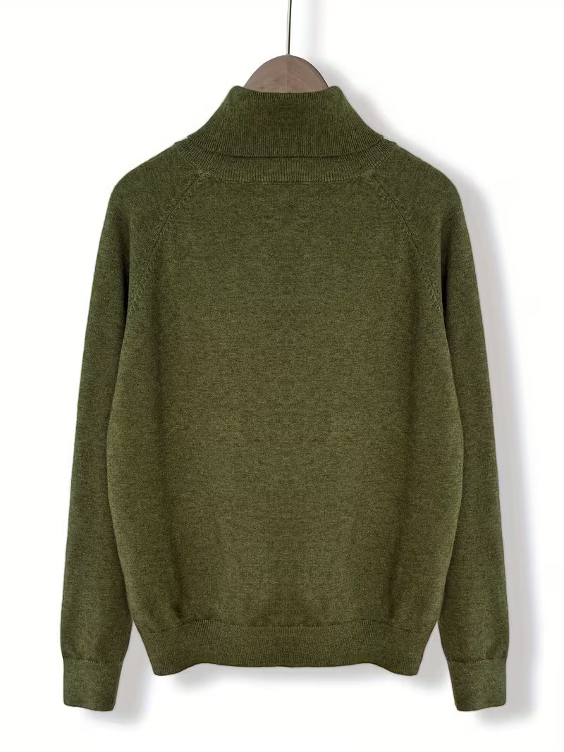 Women's Warm Collared Loose-Fit Base Layer Sweater