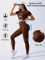 Women's 2-Piece Yoga Top & Legging Set