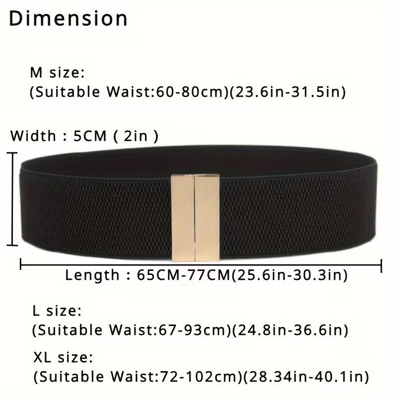 Women's Wide Elastic Stretch Waist Belt