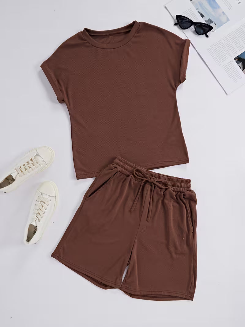 Women's Figure-Flattering Top & Shorts Set