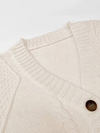 Women's Plus Size Drop Twist Cable Cardigan