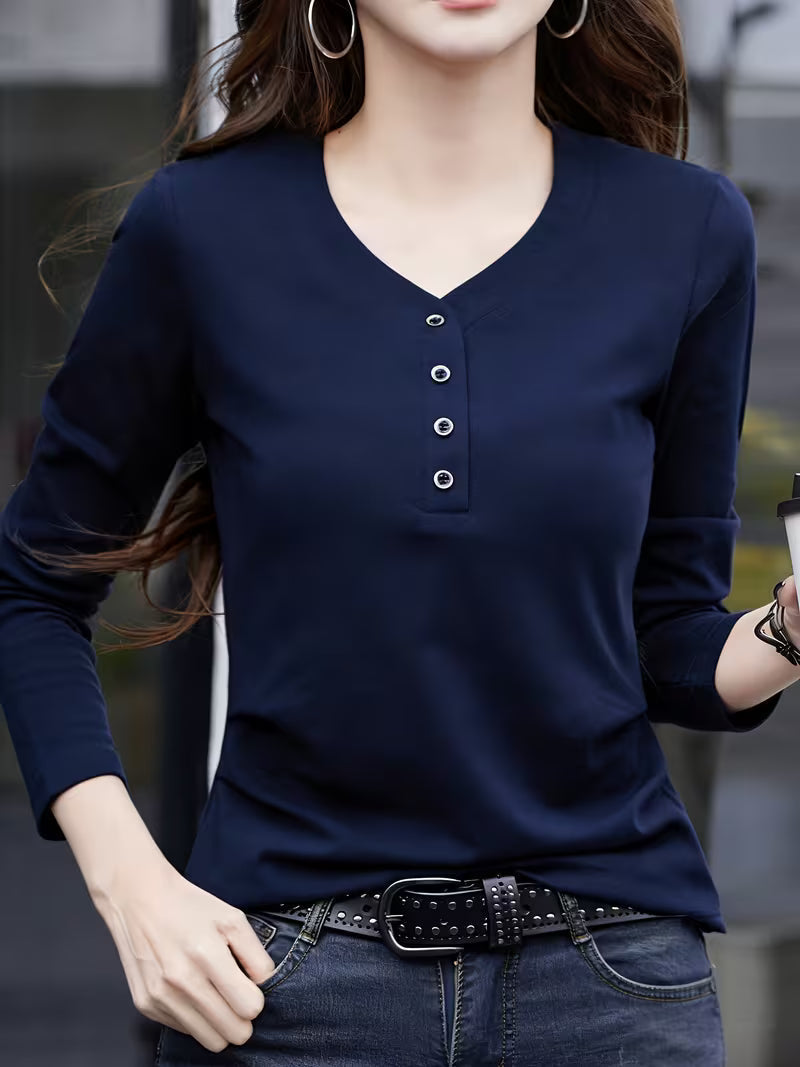 Women's Casual Long Sleeve T-Shirt for Spring & Summer