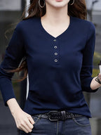 Women's Casual Long Sleeve T-Shirt for Spring & Summer