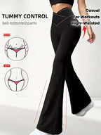 Women's High-Waist Tummy Control Flare Pants