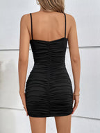 Women's Crisscross V-Neck Suspender Bodycon Dress