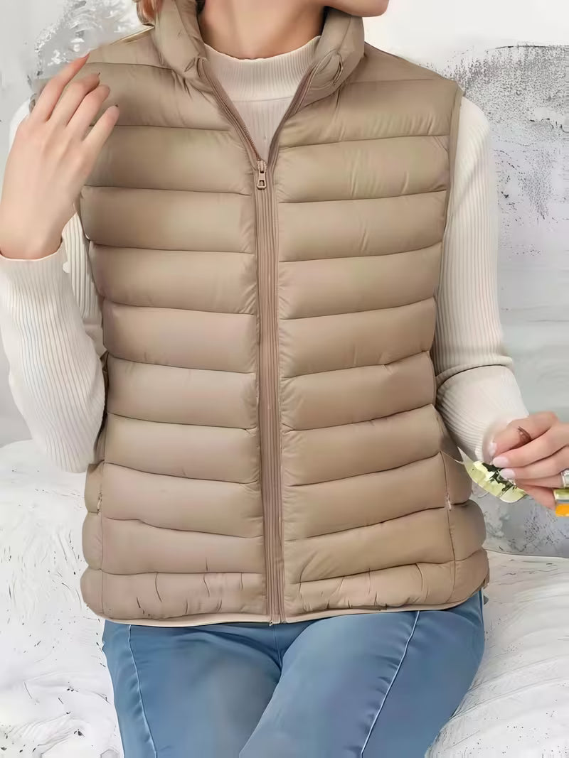 Women's Stand Collar Short Vest Jacket
