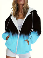 Women's Open-Front Zip Sweatshirt, Loose Fit