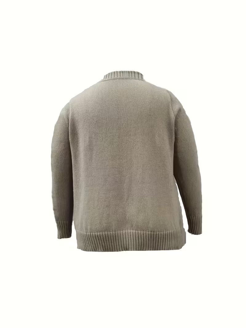 Women's Plus Size Semi-High Neck Casual Pullover