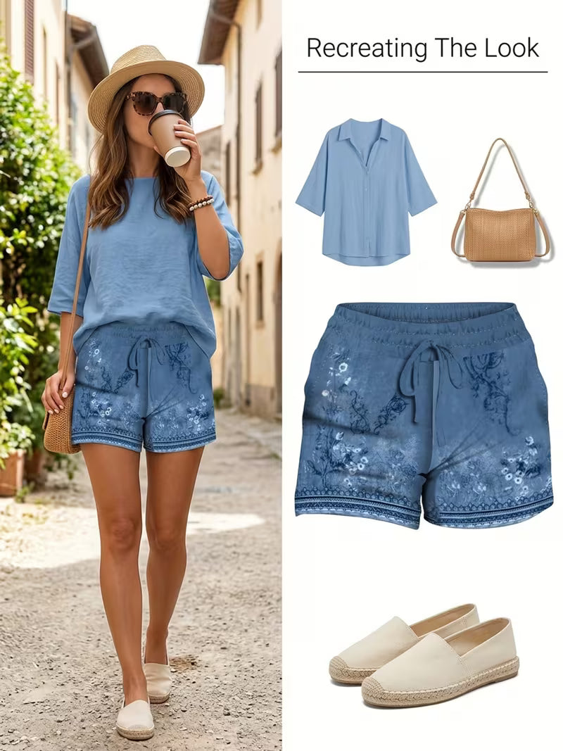 Women's Drawstring Elastic Waist Shorts