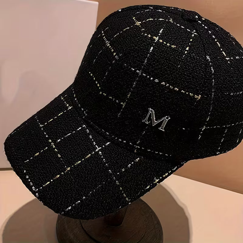 Women's White Letter Print Casual Baseball Cap
