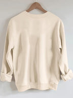 Women's Long Sleeve Round Neck Letter Print Sweatshirt