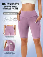 Women's High-Elastic Sports Shorts for Cycling & Yoga