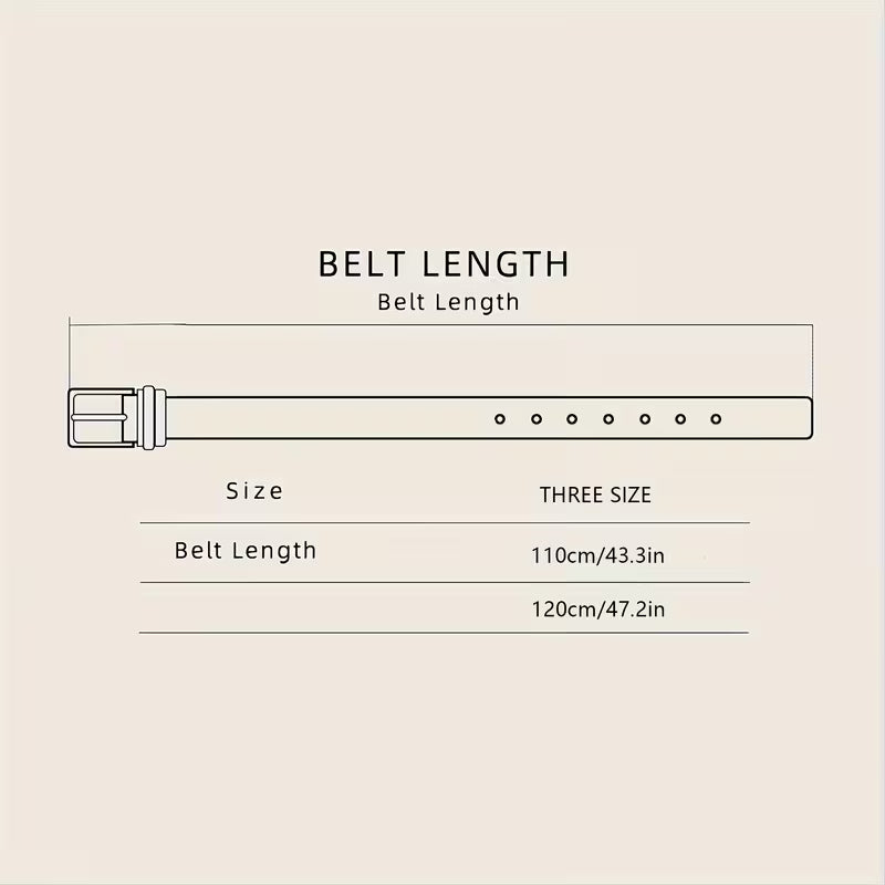 Women's Distressed PU Buckle Belt