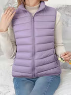 Women's Stand Collar Short Vest Jacket