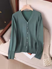 Women's Thin V-Neck Casual Sweater Cardigan