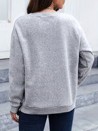 Women's Fleece-Lined Love Print Sweatshirt