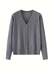 Women's Thin V-Neck Casual Sweater Cardigan