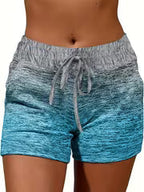 Women's Gradient Print Trendy Street Shorts