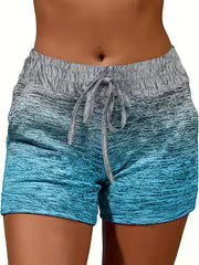 Women's Gradient Print Trendy Street Shorts
