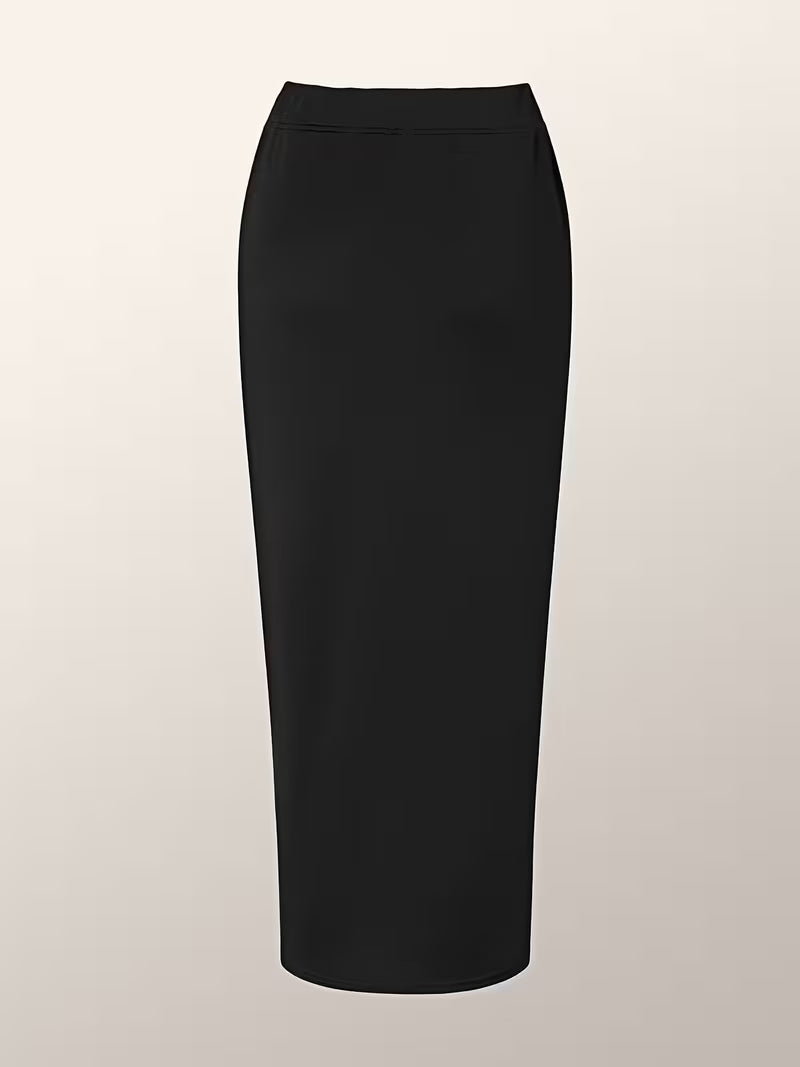 Women's Solid Color Fitted Half-Skirt