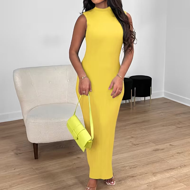 Women's Casual Sleeveless Round Neck Summer Dress