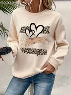 Women's Casual Crew Neck Graphic Print Sweatshirt