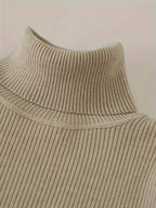 Women's High Turn-Collar Pullover Sweater Set