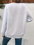 Women's Minimalist Heart Print Pullover Sweatshirt