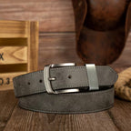 Women's Distressed PU Buckle Belt