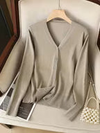 Women's Thin V-Neck Casual Sweater Cardigan