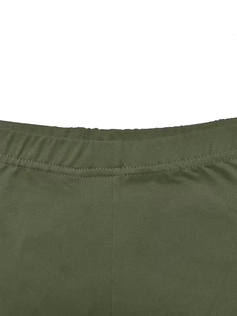 Women's Contrast Stretch Top & Pants Set