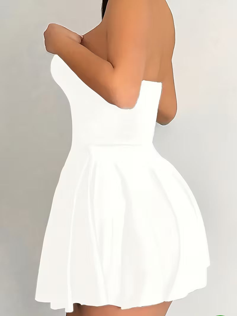 Women's Red Tube Top Holiday Dress