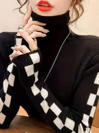 Women's High-Neck Slim-Fit Base Layer Sweater