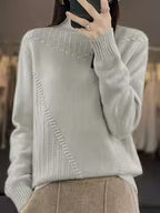 Women's Plus Size Semi-High Neck Casual Pullover