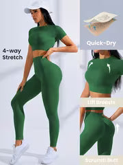 Women's 2-Piece Yoga Top & Legging Set