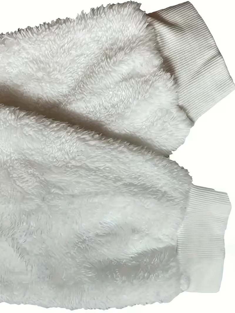 Women's Plus Size Plush Fleece Zip-Up Hooded Jacket