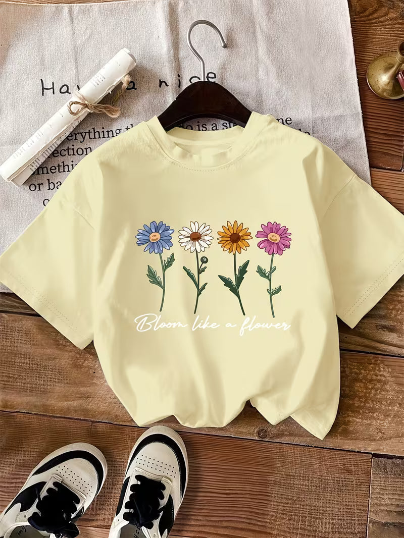 Women's Geometric Print Casual T-Shirt, Relaxed Fit