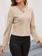 Women's Elegant Solid Color Casual Jacket