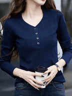 Women's Casual Long Sleeve T-Shirt for Spring & Summer