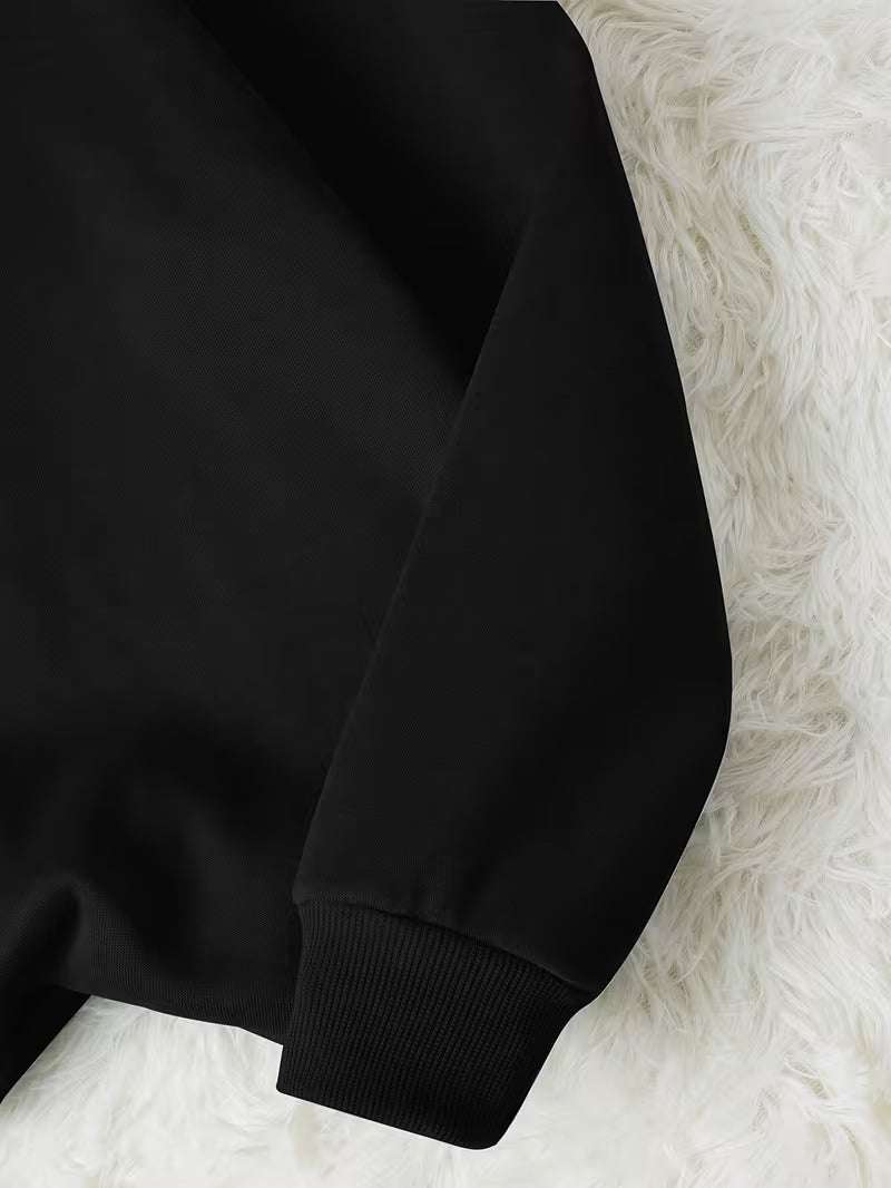 Women's Loose Round Neck Print Pullover Sweatshirt