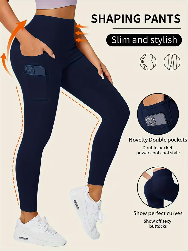 Women's High-Waisted Double Pocket Leggings