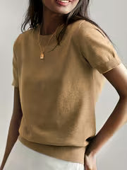 Women's Simple Thin Short Sleeve Summer Sweater
